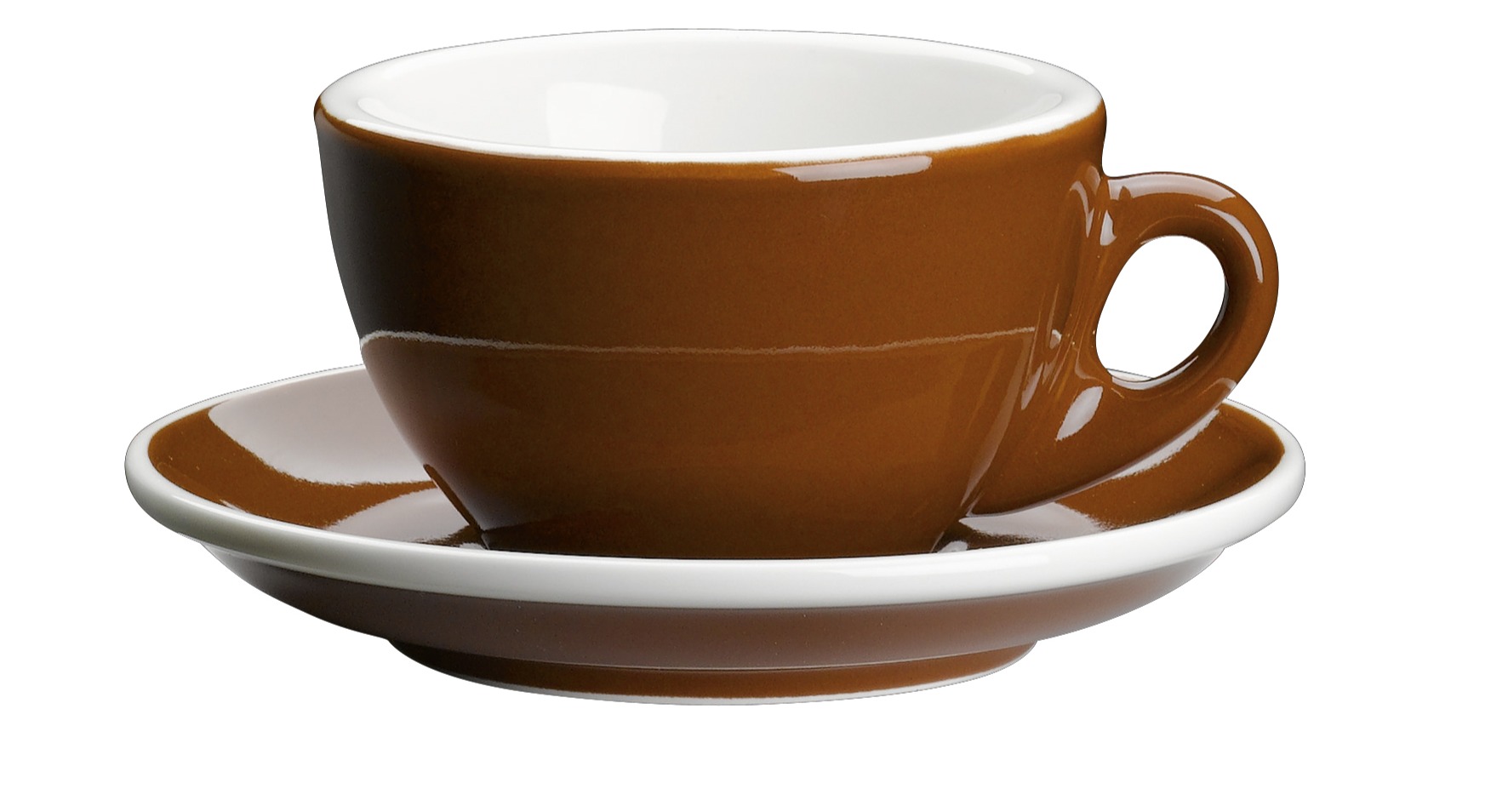 215052 ROMA Hnědý porcelánová šálek s podšálkem 100 ml CILIO